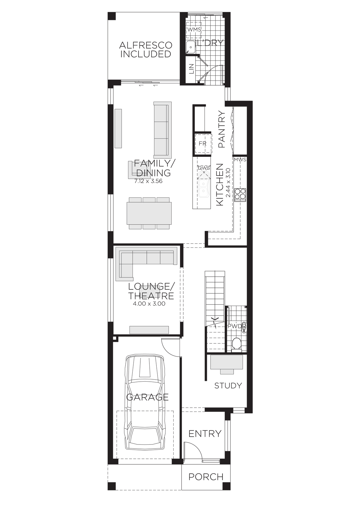 Ellerston House Plans Narrow Block Homes Rawson Home Builders