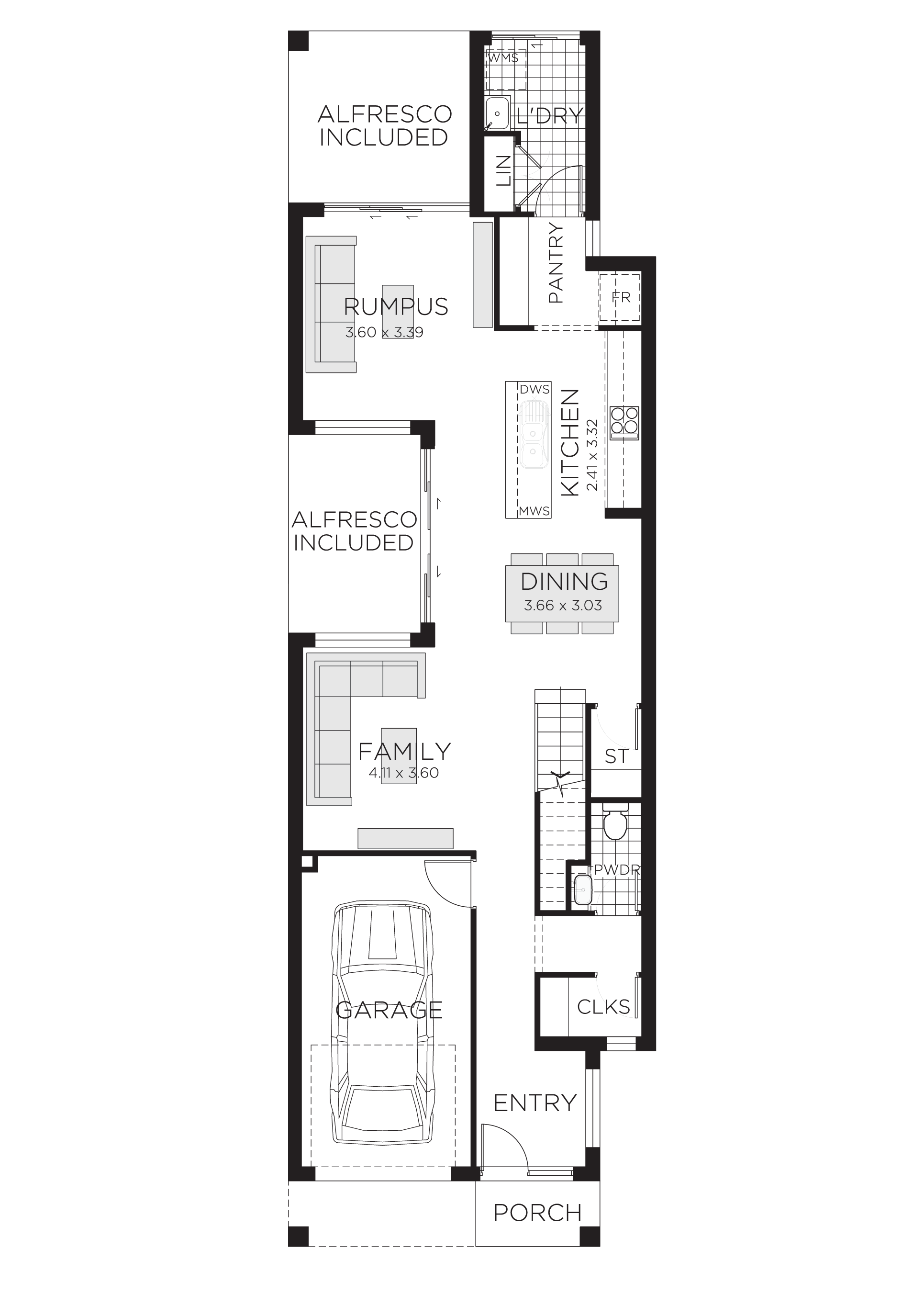 Ellerston House Plans Narrow Block Homes Rawson Home Builders