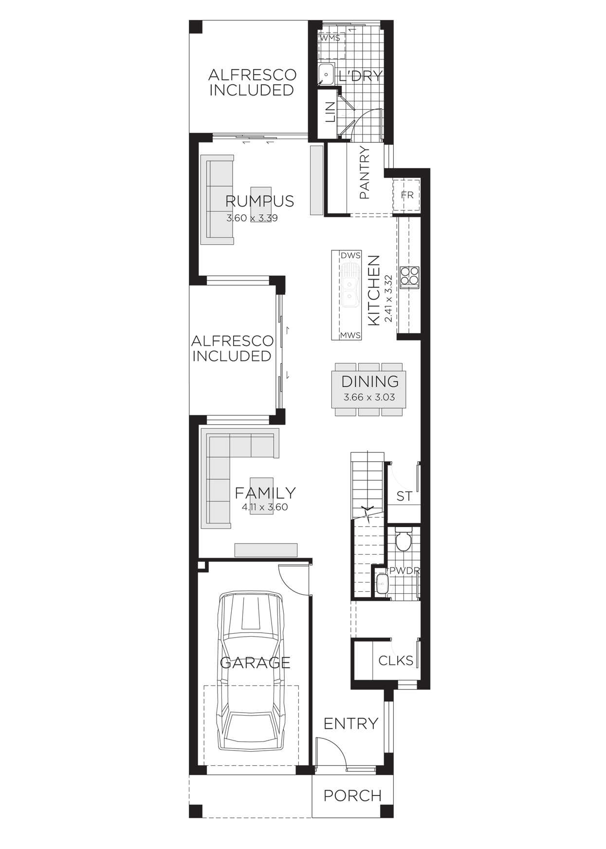 Ellerston House Plans Narrow Block Homes Rawson Home Builders