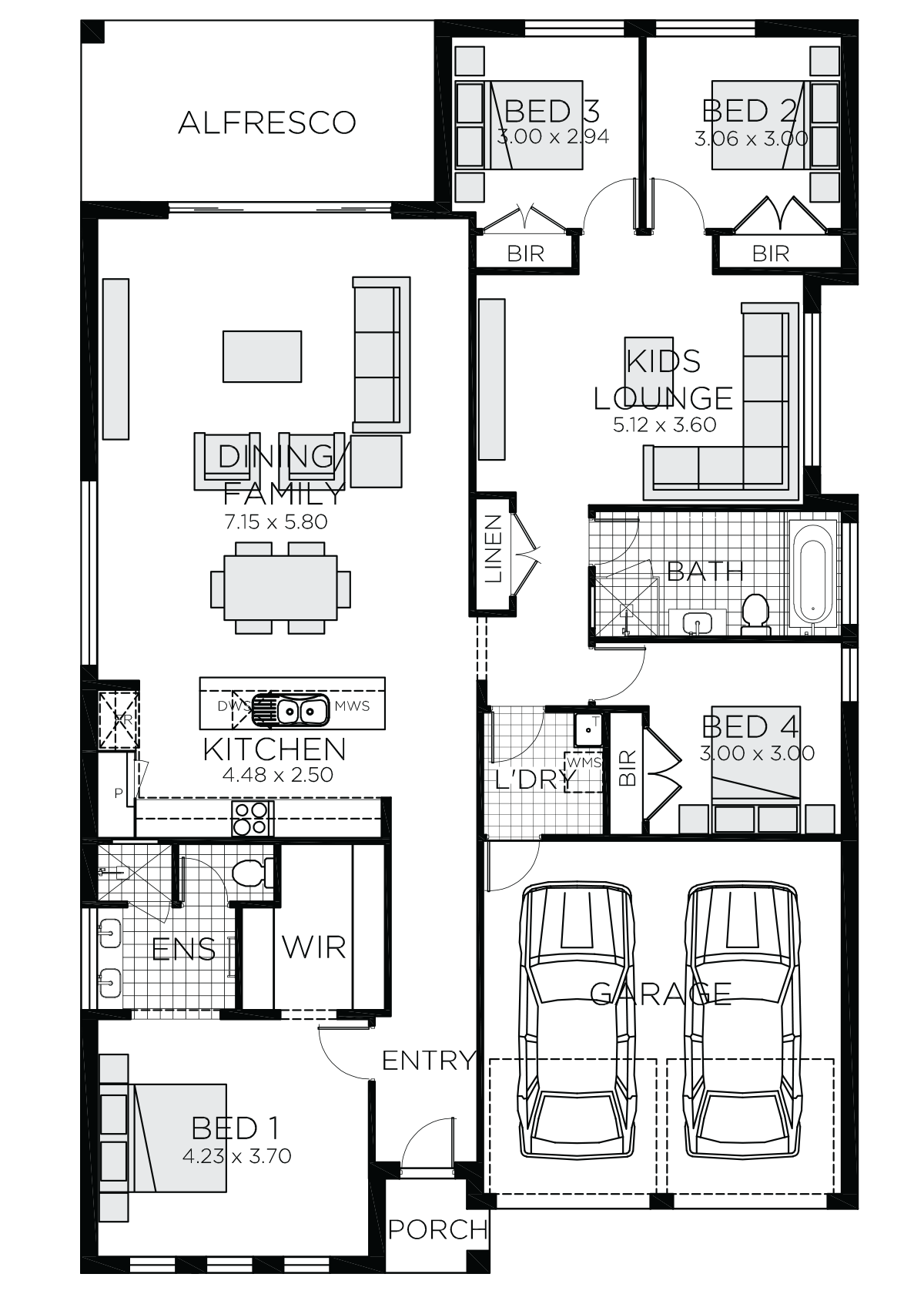 Oxford Home Design 4 Bedroom House Plans Rawson Homes
