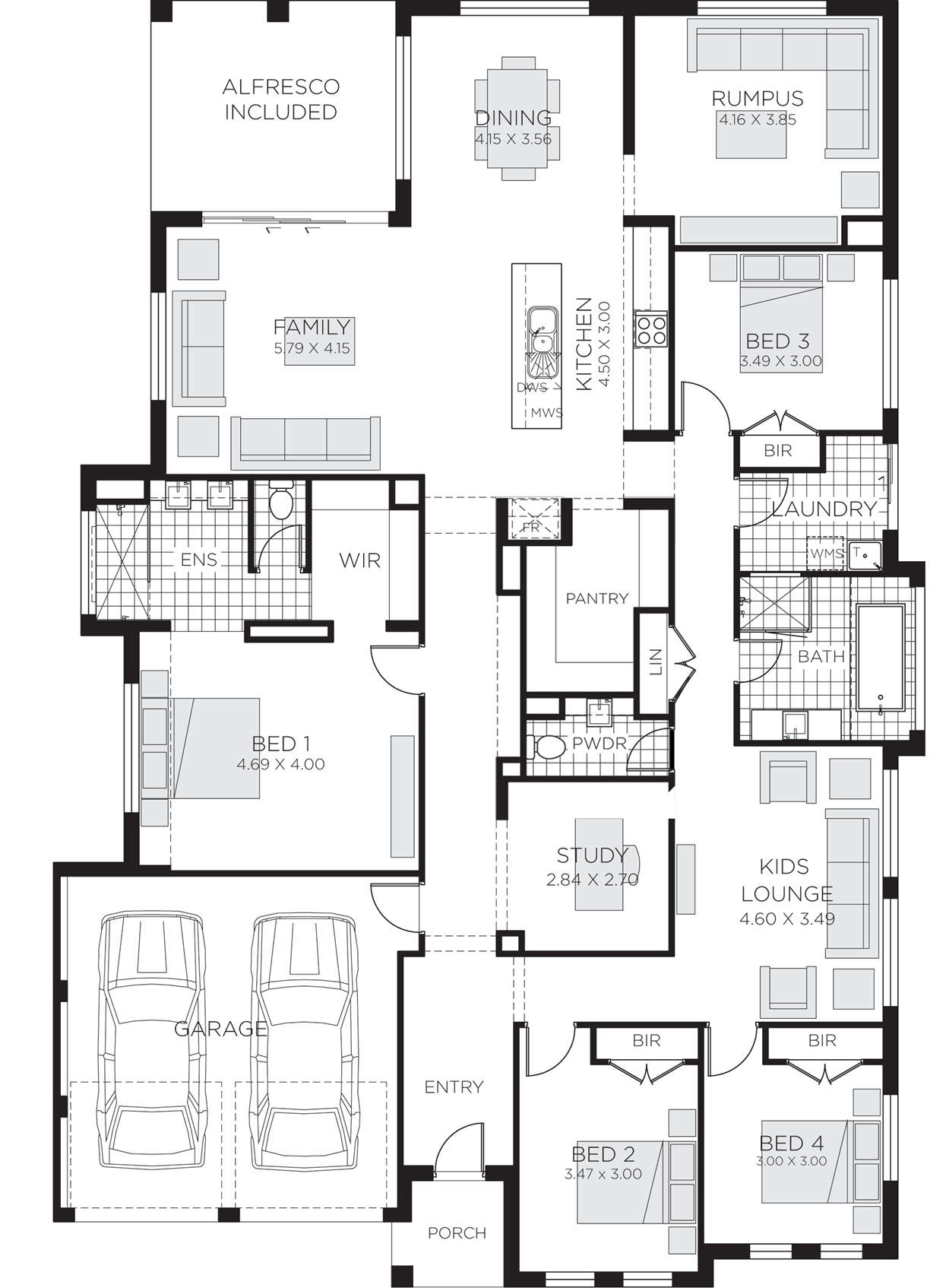 Stroud Home Design 4 Bedroom Floor Plans Rawson Homes