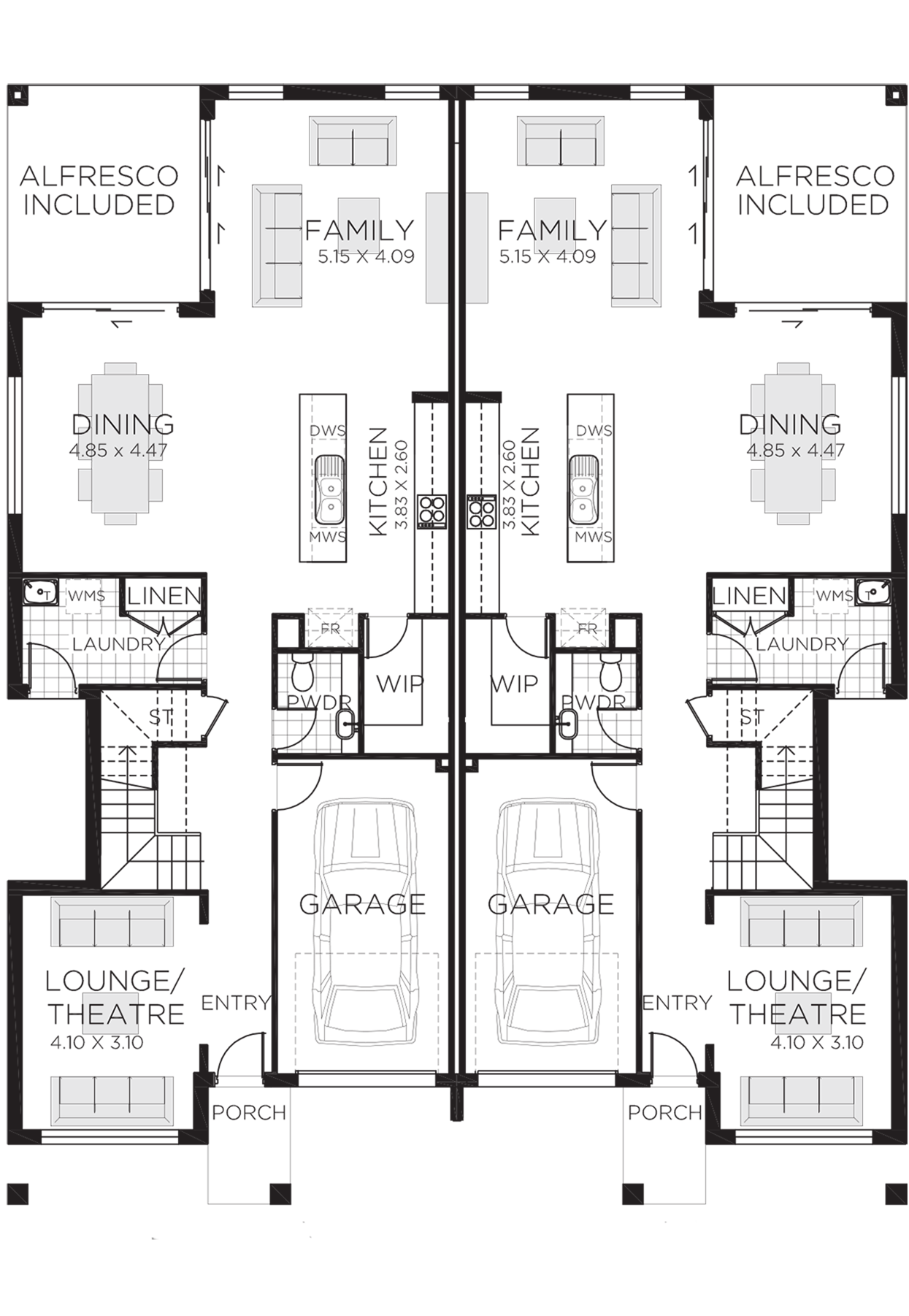 Verona Duplex Design Dual Occupancy Homes Rawson Homes