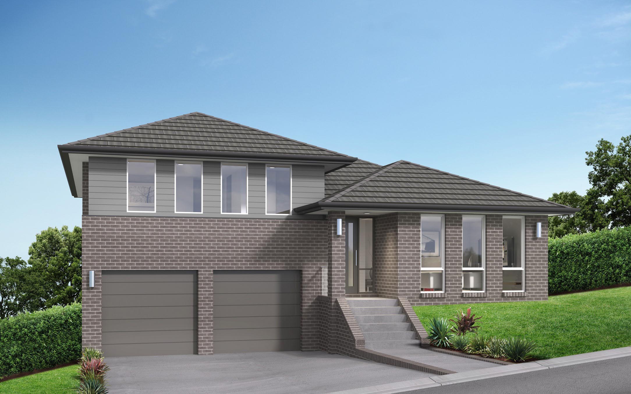 Paxton Split Level Home Design with Classic Facade