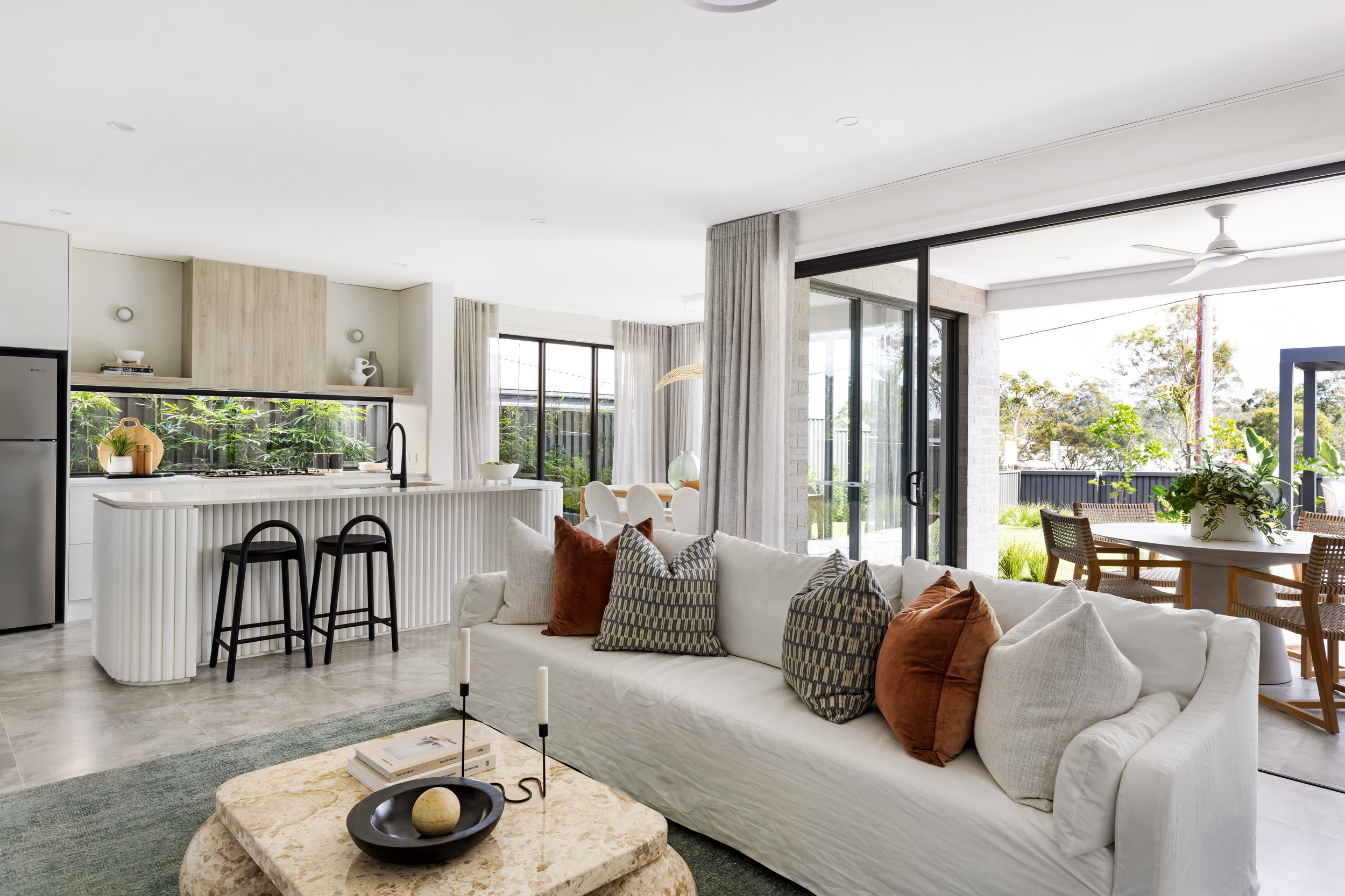Serene family and kitchen