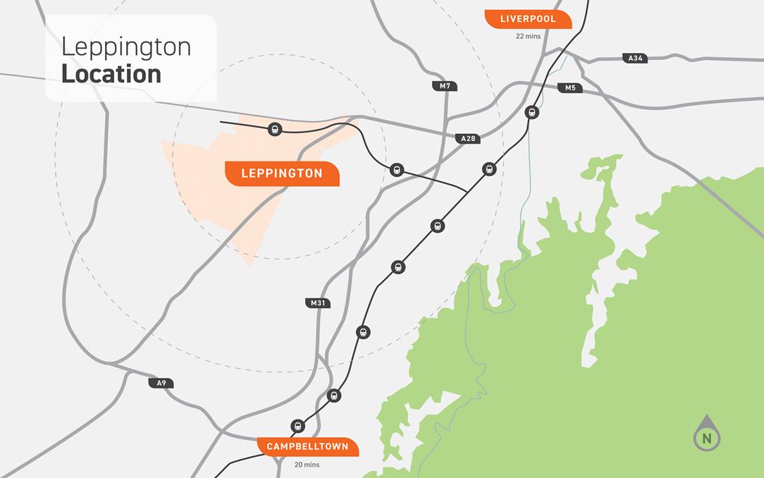 Leppington Location Map