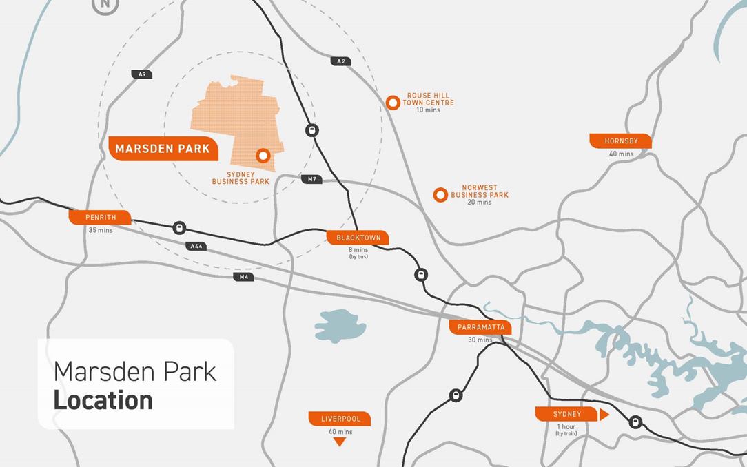 Marsden Park Location Map